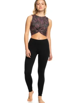 Roxy T-Shirts & Tops*Naturally Active - Sporttop Voor Dames Antracite Animal Dust