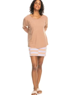 Roxy T-Shirts & Tops*Never Coming Back - Top Met Lange Mouwen Voor Dames Cork