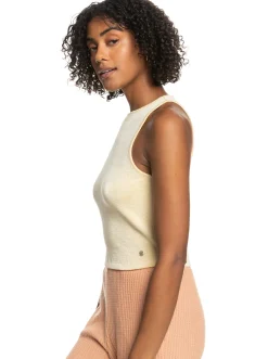 Roxy T-Shirts & Tops*Never Ending Vacay - Ribgebreide Top Voor Dames Flax