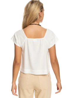 Roxy T-Shirts & Tops*Ocean Amor - Top Met Korte Mouwen Voor Dames Snow White