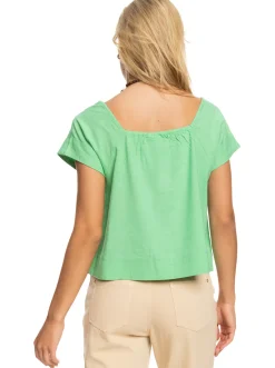 Roxy T-Shirts & Tops*Ocean Amor - Top Met Korte Mouwen Voor Dames Absinthe Green