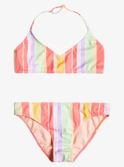 Roxy Swim*Ocean Treasure - Beha Bikiniset Voor Meisjes 7-16 Sunkissed Coral Salty Sunset