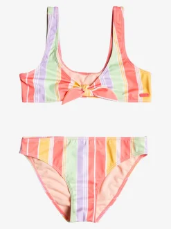 Roxy Swim*Ocean Treasure - Bralette Bikiniset Voor Meisjes 7-16 Sunkissed Coral Salty Sunset