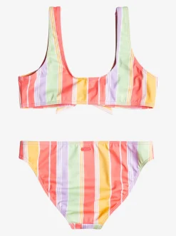 Roxy Swim*Ocean Treasure - Bralette Bikiniset Voor Meisjes 7-16 Sunkissed Coral Salty Sunset