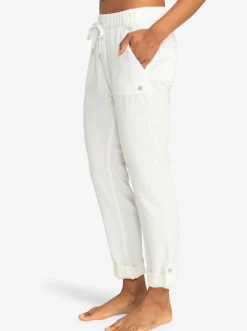 Roxy Broeken & Jeans*On The Seashore - Linnen Cargobroek Voor Dames Snow White