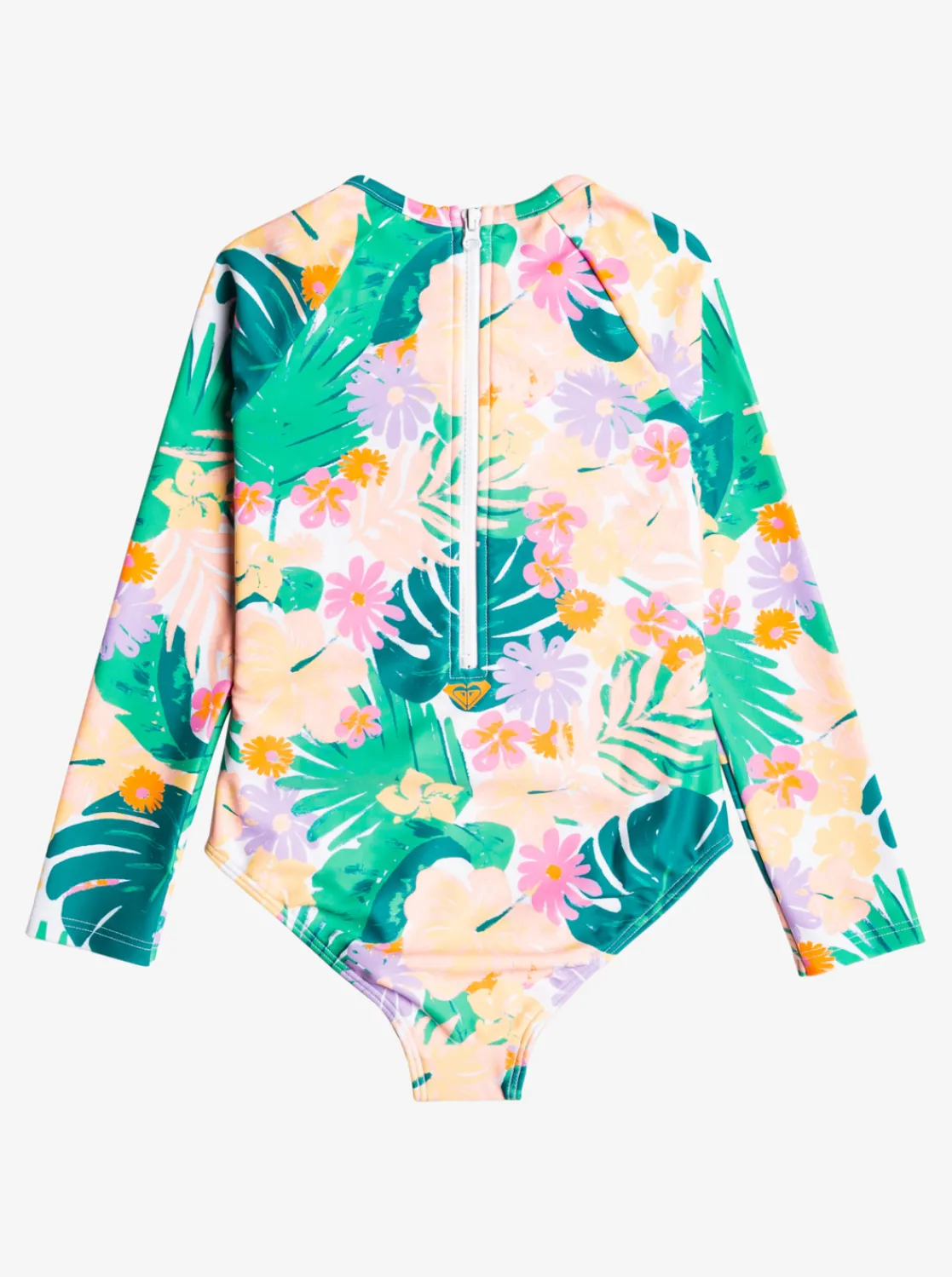 Roxy Surf*Paradisiac Island - Eendelige Rashguard Met Lange Mouw Voor Meisjes 2-7 Mint Tropical Trails