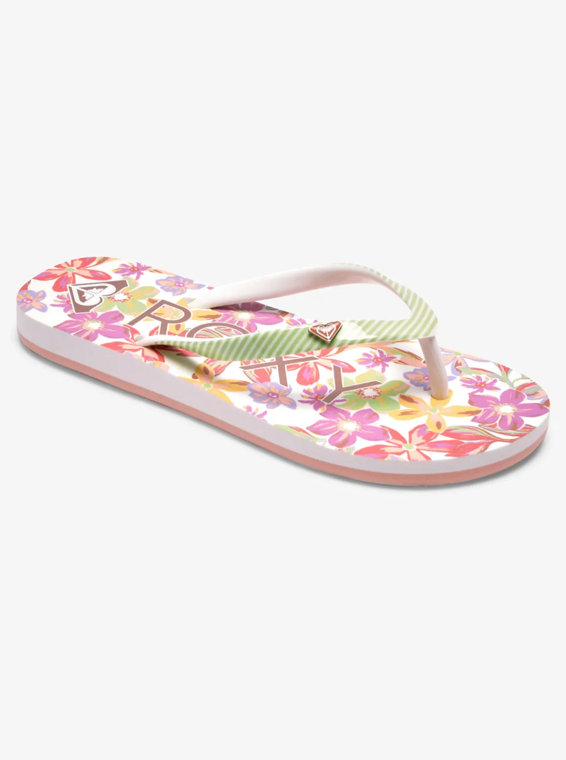 Roxy Schoenen*Pebbles - Sandalen Voor Meisjes White/Green