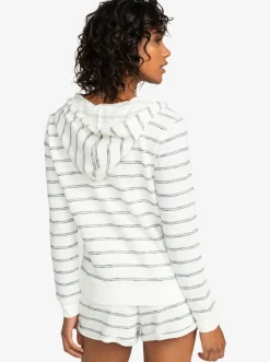 Roxy Sweatshirts & Hoodies*Perfect Wave - Hoodie Met Rits Voor Dames Snow White Horiz Will Stripes