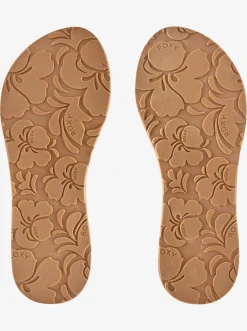 Roxy Slippers*Porto - Sandalen Voor Dames White/Pink/Multi