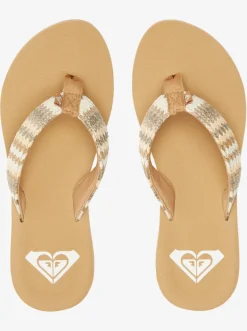 Roxy Slippers*Porto Raffia - Teenslippers Voor Dames Fall Leaf Multi