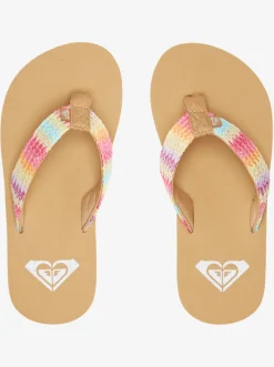 Roxy Schoenen*Porto Raffia - Teenslippers Voor Meisjes Pink/Raspberry