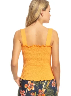 Roxy T-Shirts & Tops*Postcard To Home - Top Met Smokwerk Voor Dames Mock Orange
