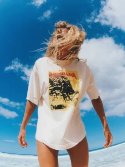 Roxy T-Shirts & Tops*Poster - Oversized T-Shirt Voor Dames Undyed