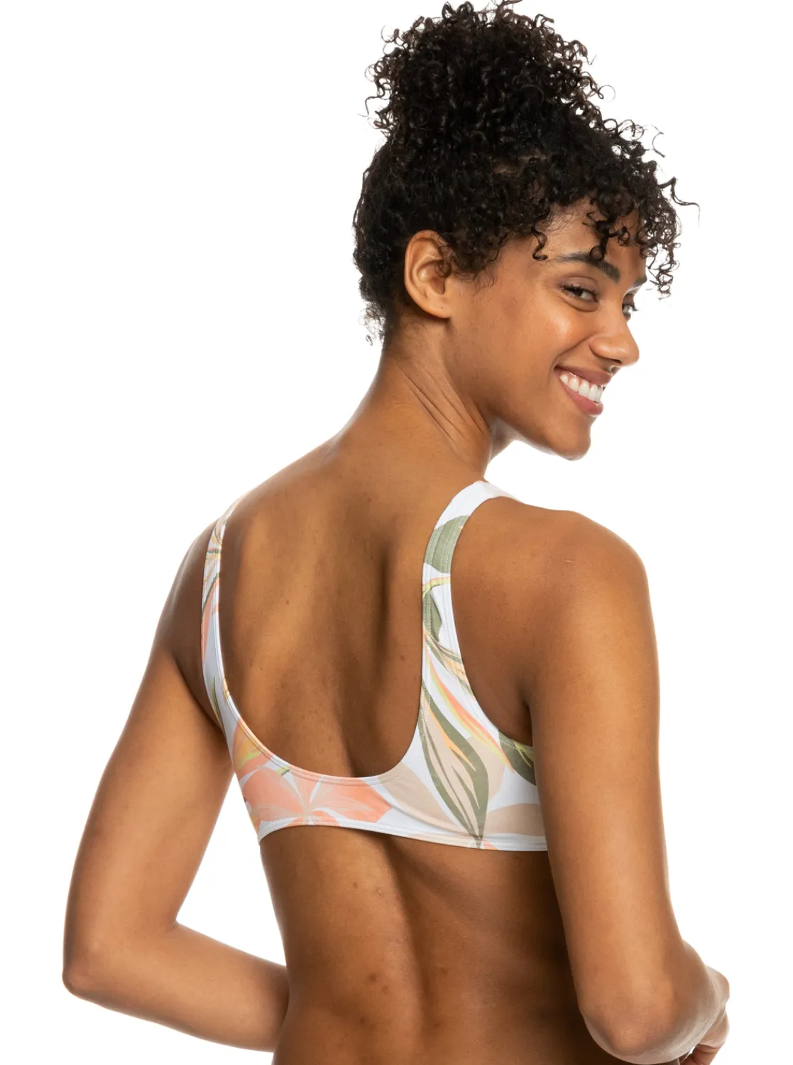 Roxy Bikini Tops*Printed Beach Classics - Bralette Bikinitop Voor Dames Bright White Subtly Salty Flat