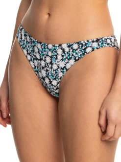 Roxy Bikini Bottoms*Printed Beach Classics - Cheeky Bikini Bottoms For Women Anthracite Cute Daisies