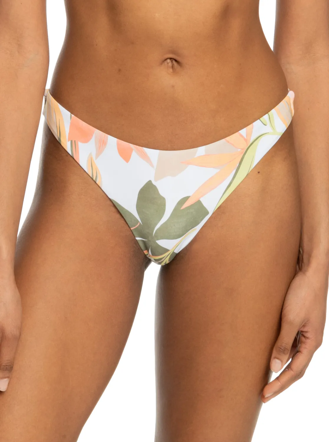 Roxy Bikini Bottoms*Printed Beach Classics - Cheeky Bikinibroekje Voor Dames Bright White Subtly Salty Flat