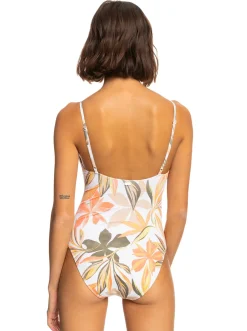 Roxy Monokini'S*Printed Beach Classics - Eendelig Badpak Voor Dames Bright White Subtly Salty Flat