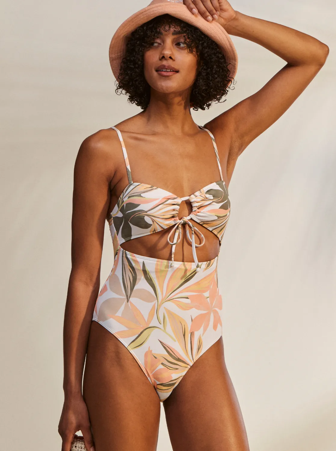 Roxy Monokini'S*Printed Beach Classics - Eendelig Badpak Voor Dames Bright White Subtly Salty Flat