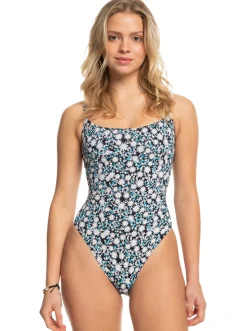 Roxy Monokini'S*Printed Beach Classics - One-Piece Swimsuit For Women Anthracite Cute Daisies