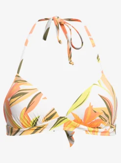 Roxy Bikini Tops*Printed Beach Classics - Triangel Bikinitop Voor Dames Bright White Subtly Salty Flat
