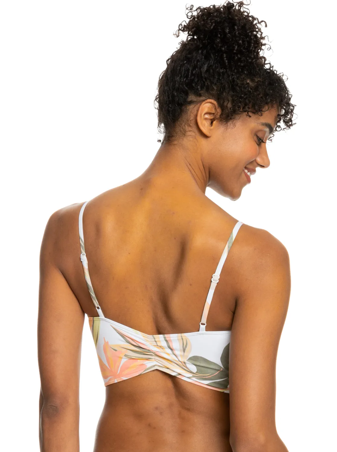 Roxy Bikini Tops*Printed Beach Classics - Tank Bikinitop Voor Dames Bright White Subtly Salty Flat