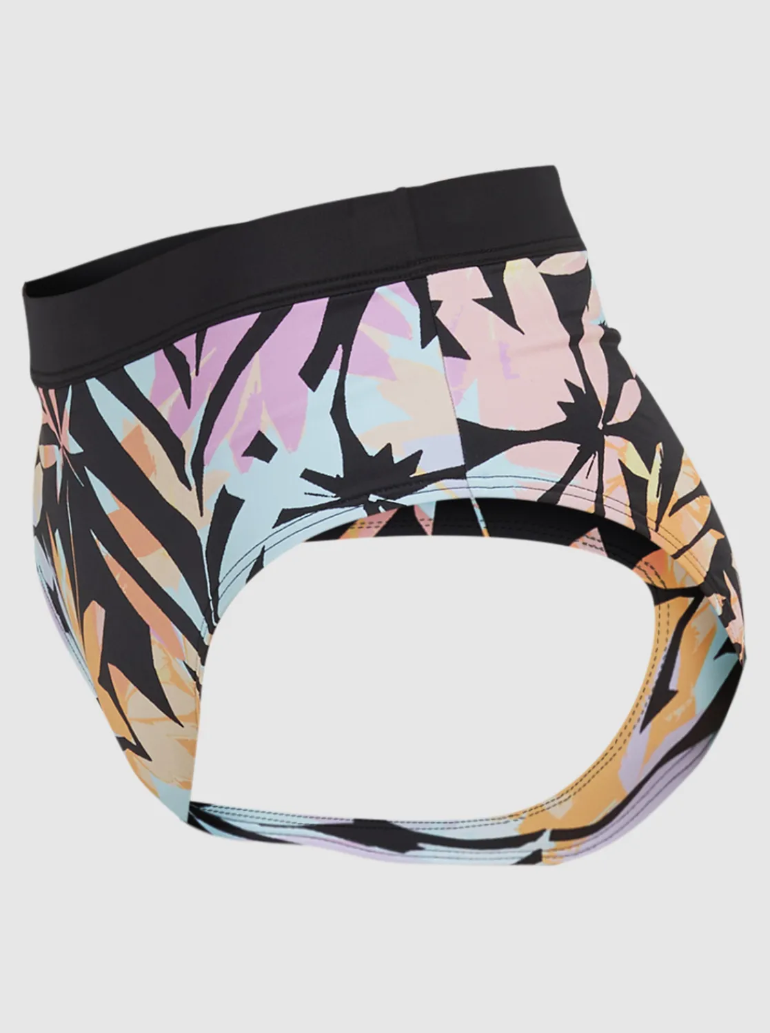 Roxy Bikini Bottoms* Active - Bikinibroekje Met Medium Taille Voor Dames Anthracite Zebra Jungle