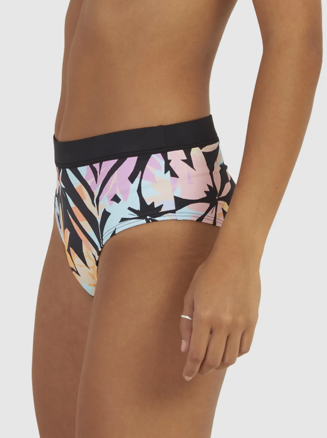 Roxy Bikini Bottoms* Active - Bikinibroekje Met Medium Taille Voor Dames Anthracite Zebra Jungle