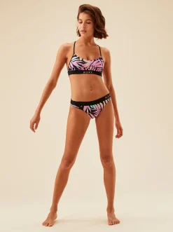 Roxy Bikini Bottoms* Active - Bikinibroekje Voor Dames Anthracite Zebra Jungle