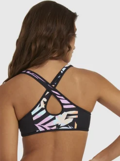 Roxy Bikini Tops* Active - Bikinitop Voor Dames Anthracite Zebra Jungle