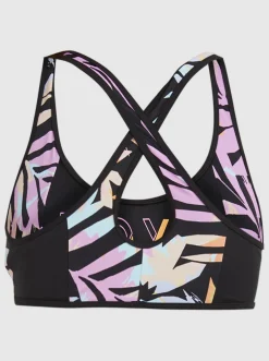 Roxy Bikini Tops* Active - Bikinitop Voor Dames Anthracite Zebra Jungle