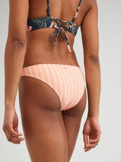 Roxy Bikini Bottoms* Into The Sun - Medium Bikinibroekje Voor Dames Papaya Punch Novelta Stripe H