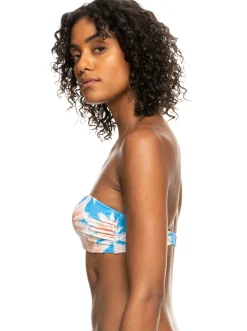Roxy Bikini Tops* Love The Beach Vibe - Bandeau Bikinitop Voor Dames Azure Blue Palm Island