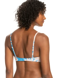 Roxy Bikini Tops* Love The Beach Vibe - Bandeau Bikinitop Voor Dames Azure Blue Palm Island