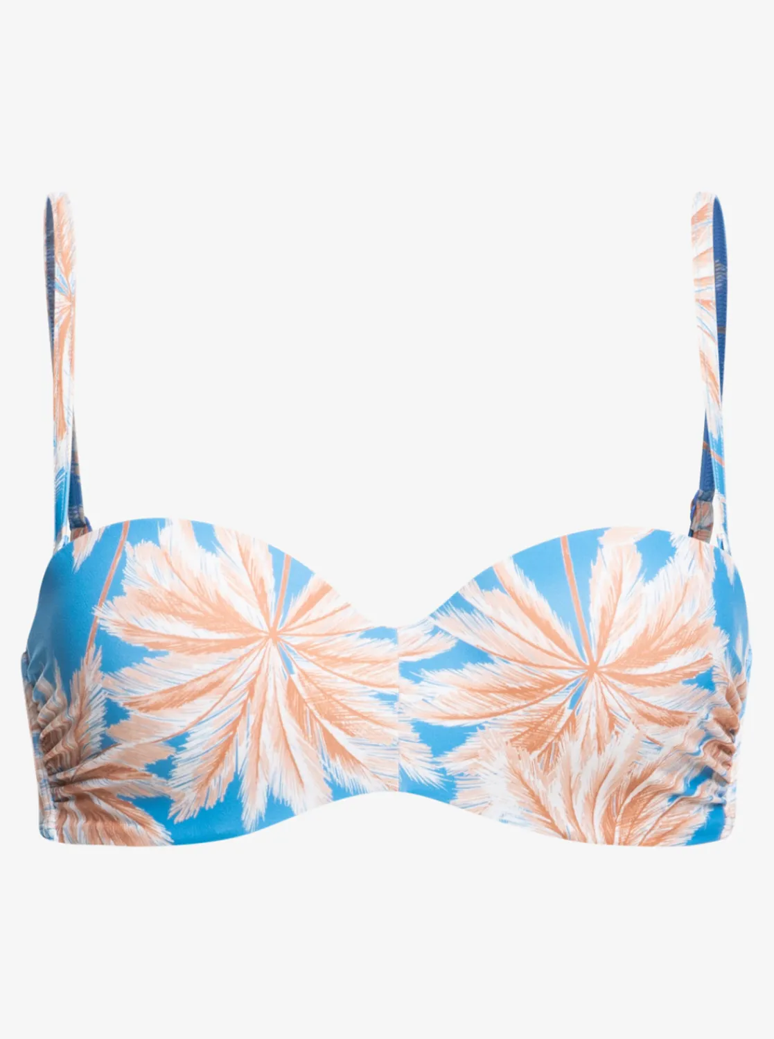 Roxy Bikini Tops* Love The Beach Vibe - Bandeau Bikinitop Voor Dames Azure Blue Palm Island