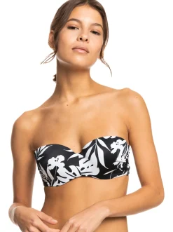 Roxy Bikini Tops* Love The Beach Vibe - Bandeau Bikinitop Voor Dames Anthracite Surf Trippin Bico S