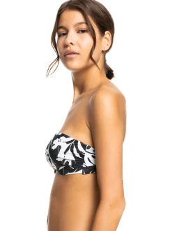Roxy Bikini Tops* Love The Beach Vibe - Bandeau Bikinitop Voor Dames Anthracite Surf Trippin Bico S