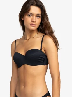 Roxy Bikini Tops* Love The Beach Vibe - Bandeau Bikinitop Voor Dames Anthracite