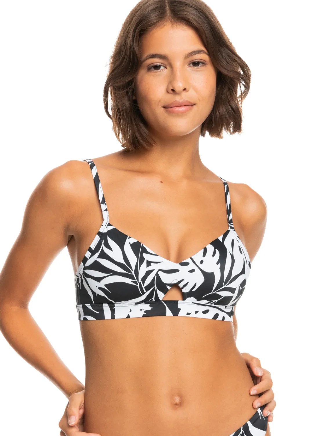 Roxy Bikini Tops* Love The Cross Step - Bralette Bikinitop Voor Dames Anthracite Surf Trippin Bico S