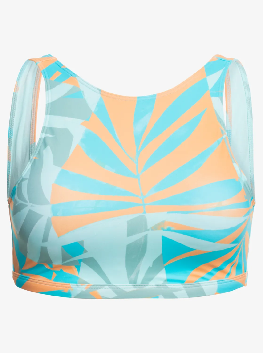 Roxy Bikini Tops* Pro The Pop Up - Crop Bikini Top Voor Dames Blue Surf All Palmed Out
