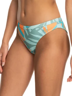 Roxy Bikini Bottoms* Pro The Snap Tur - Cheeky Bikinibroekje Voor Dames Blue Surf All Palmed Out