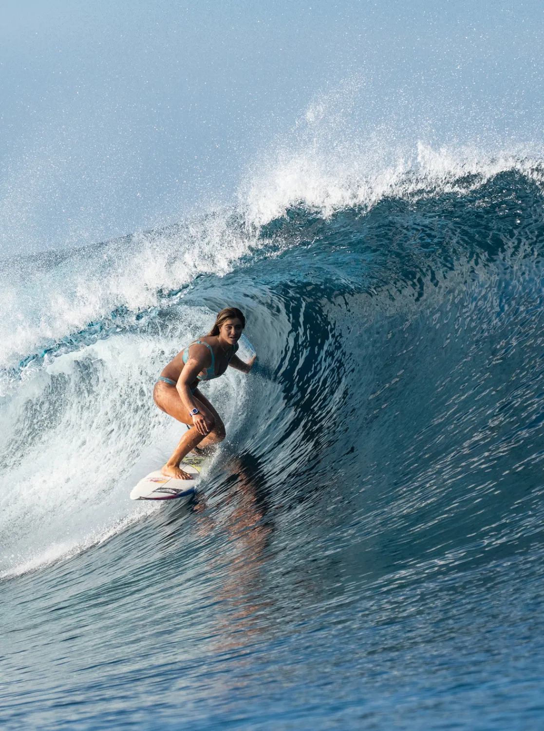 Roxy Bikini Tops* Pro The Tilt Shift - Bikinitop Voor Dames Blue Surf All Palmed Out