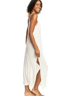 Roxy Badkleding*Salty Love - Jurk Met V-Hals Voor Dames Natural