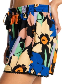 Roxy Badkleding*Salty Tan - Short Voor Dames Anthracite Flower Jammin