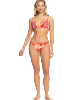 Roxy Bikini Tops*Sea Spray Classics - Athletic Triangle Bikini Top For Women Hilo Hibiscus - Small