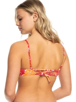Roxy Bikini Tops*Sea Spray Classics - Athletic Triangle Bikini Top For Women Hilo Hibiscus - Small