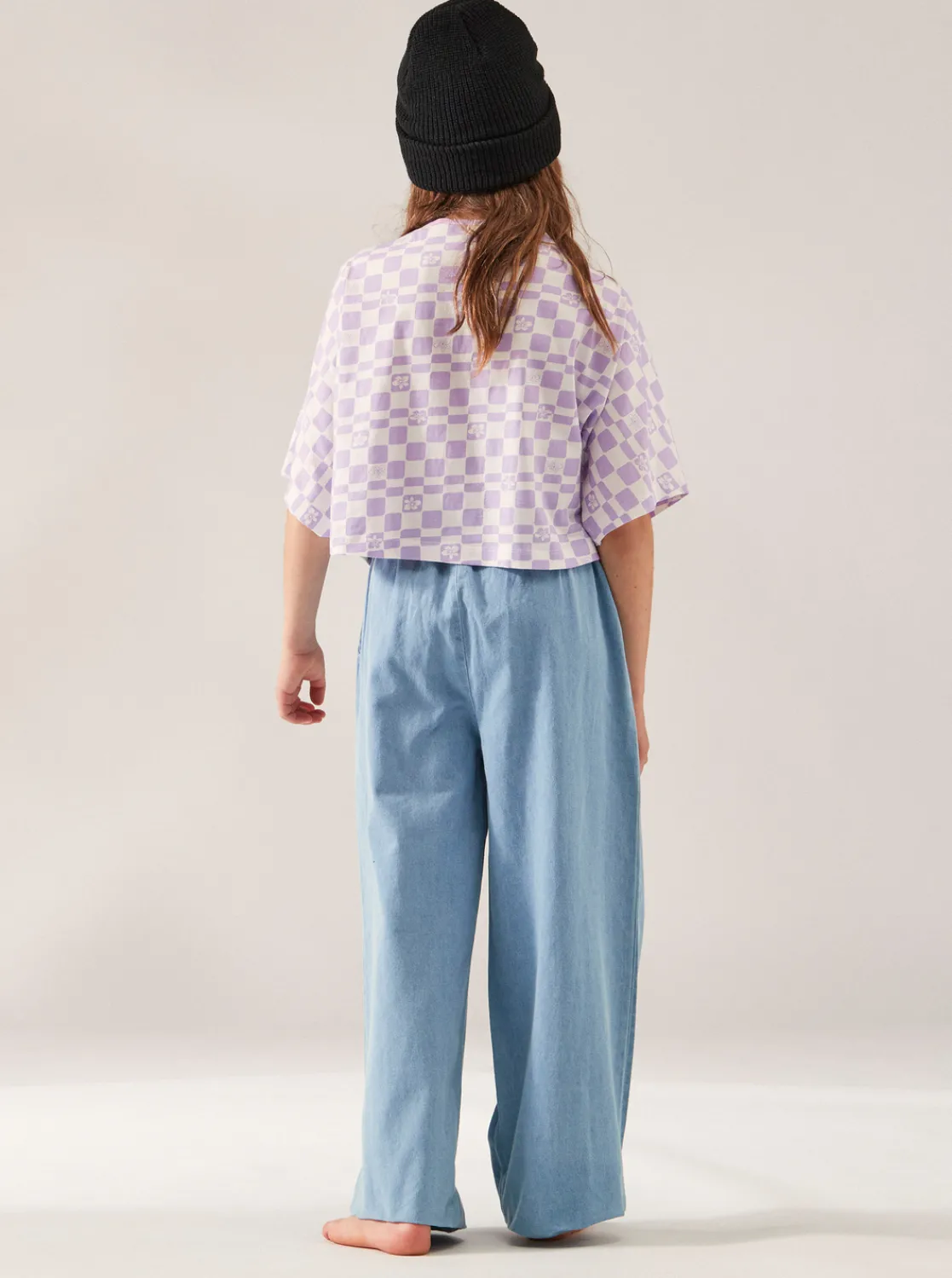 Roxy T-Shirts & Blouses*Set The Mood - Boxy T-Shirt Voor Meisjes 10-16 Purple Rose Flower Box
