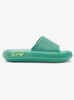 Roxy Slippers*Sg Slippery - Instappers Voor Dames Green