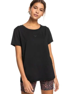 Roxy T-Shirts & Tops*Signature Moves - Technisch T-Shirt Voor Dames Anthracite
