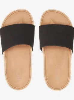 Roxy Slippers*Slippy - Instappers Voor Dames Black