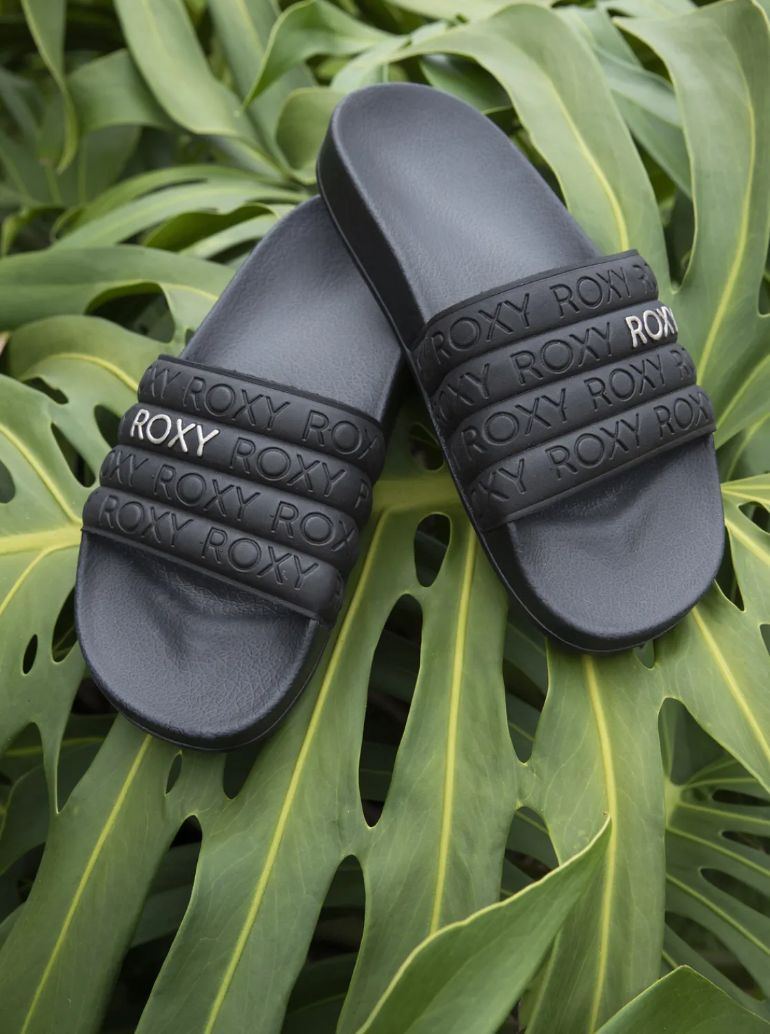 Roxy Slippers*Slippy - Sandalen Voor Dames Black/M Gold